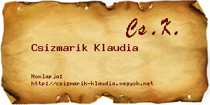 Csizmarik Klaudia névjegykártya